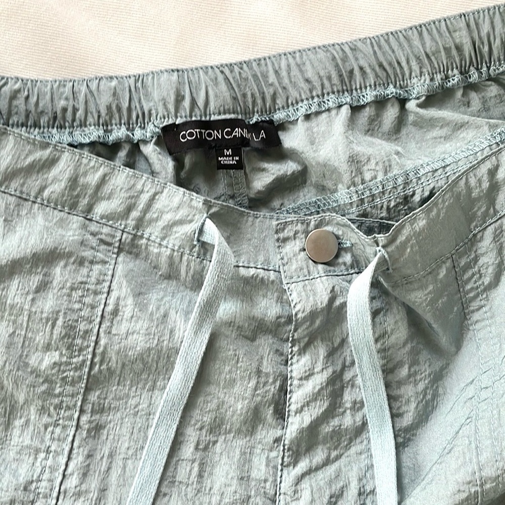 Cotton Candy Sage Drawstring Wide-Leg Cargo Pants - Picture 3 of 5